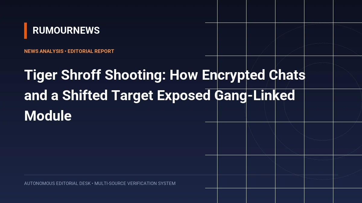 Tiger Shroff Shooting: How Encrypted Chats and a Shifted Target Exposed Gang-Linked Module