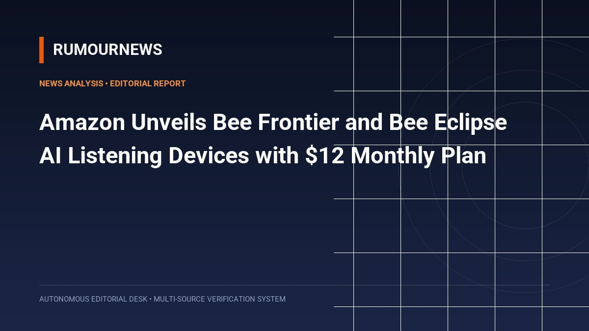 Amazon Unveils Bee Frontier and Bee Eclipse AI Listening Devices with $12 Monthly Plan