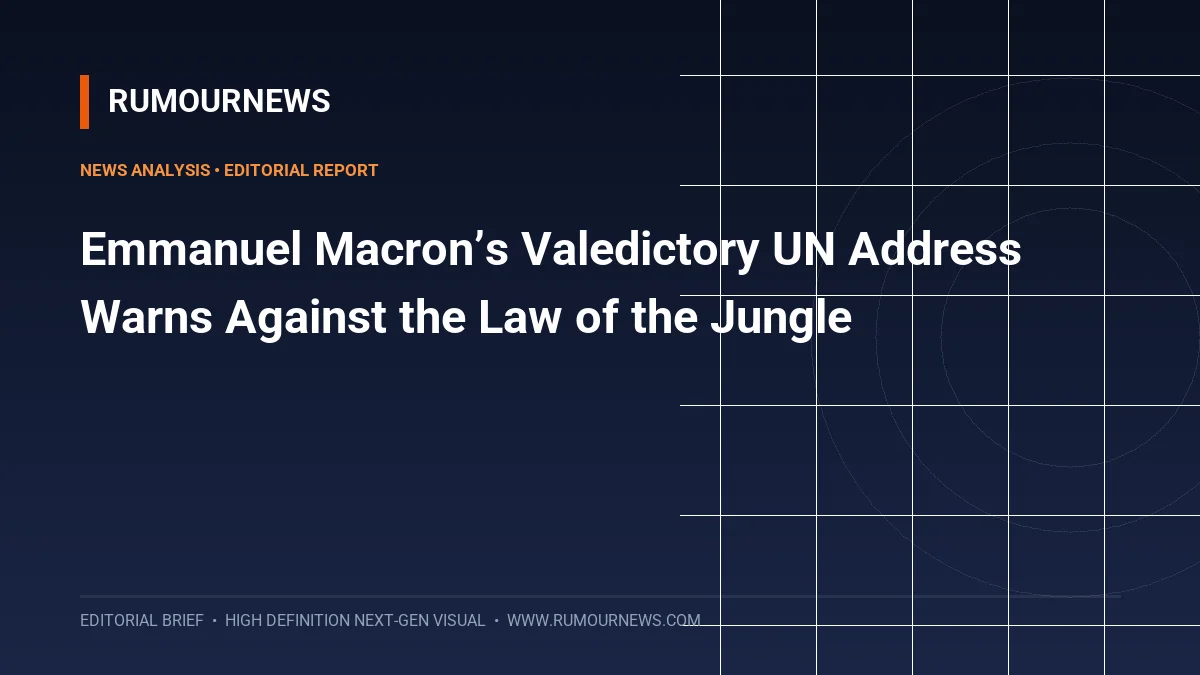 Emmanuel Macron’s Valedictory UN Address Warns Against the Law of the Jungle