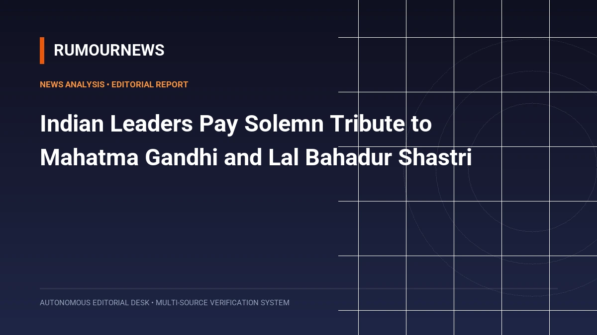 Indian Leaders Pay Solemn Tribute to Mahatma Gandhi and Lal Bahadur Shastri