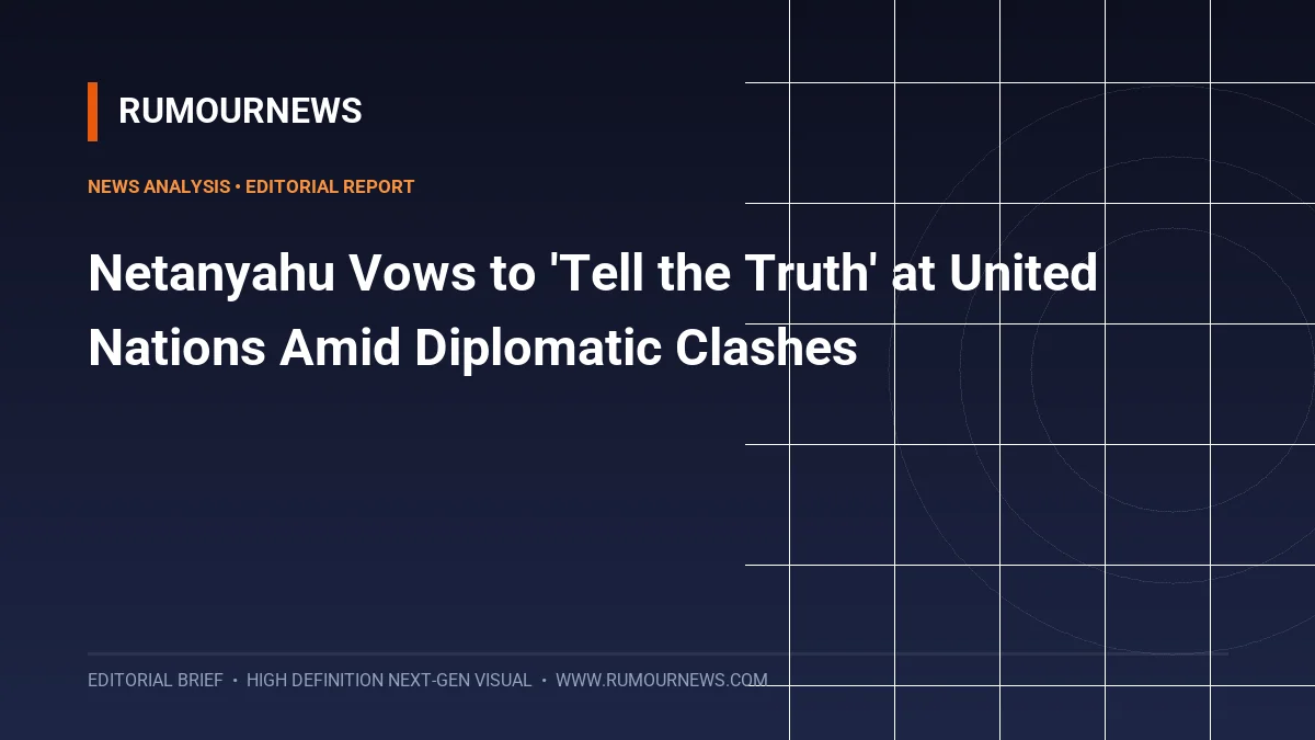 Netanyahu Vows to 'Tell the Truth' at United Nations Amid Diplomatic Clashes