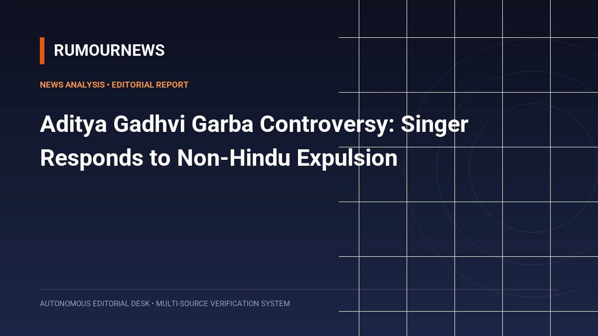 Aditya Gadhvi Garba Controversy: Singer Responds to Non-Hindu Expulsion