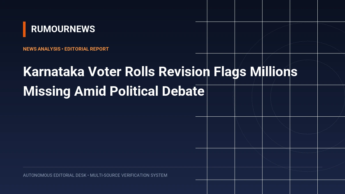 Karnataka Voter Rolls Revision Flags Millions Missing Amid Political Debate