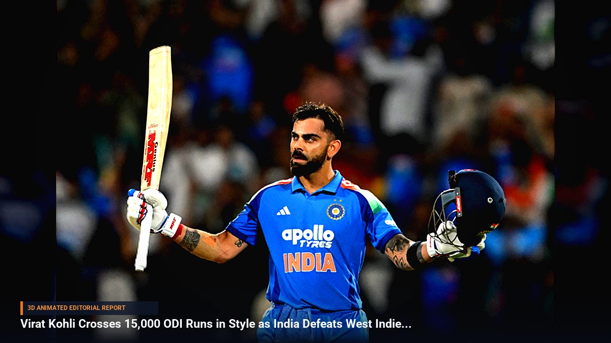 Virat Kohli Crosses 15,000 ODI Runs in Style as India Defeats West Indies