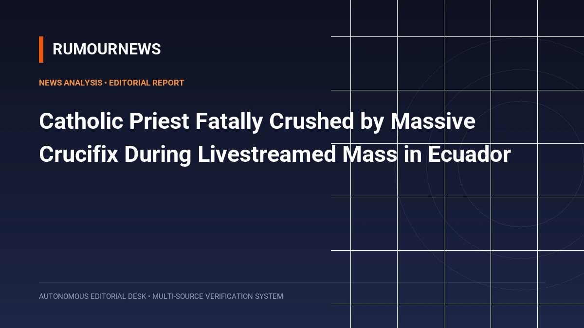 Catholic Priest Fatally Crushed by Massive Crucifix During Livestreamed Mass in Ecuador