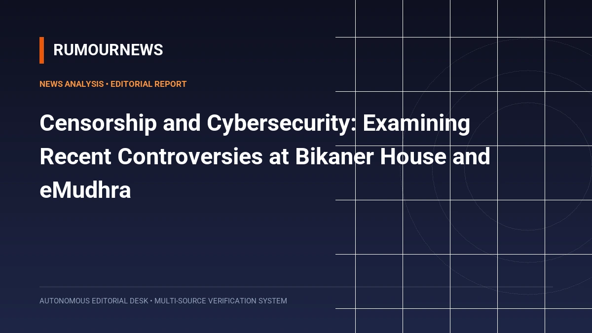Censorship and Cybersecurity: Examining Recent Controversies at Bikaner House and eMudhra
