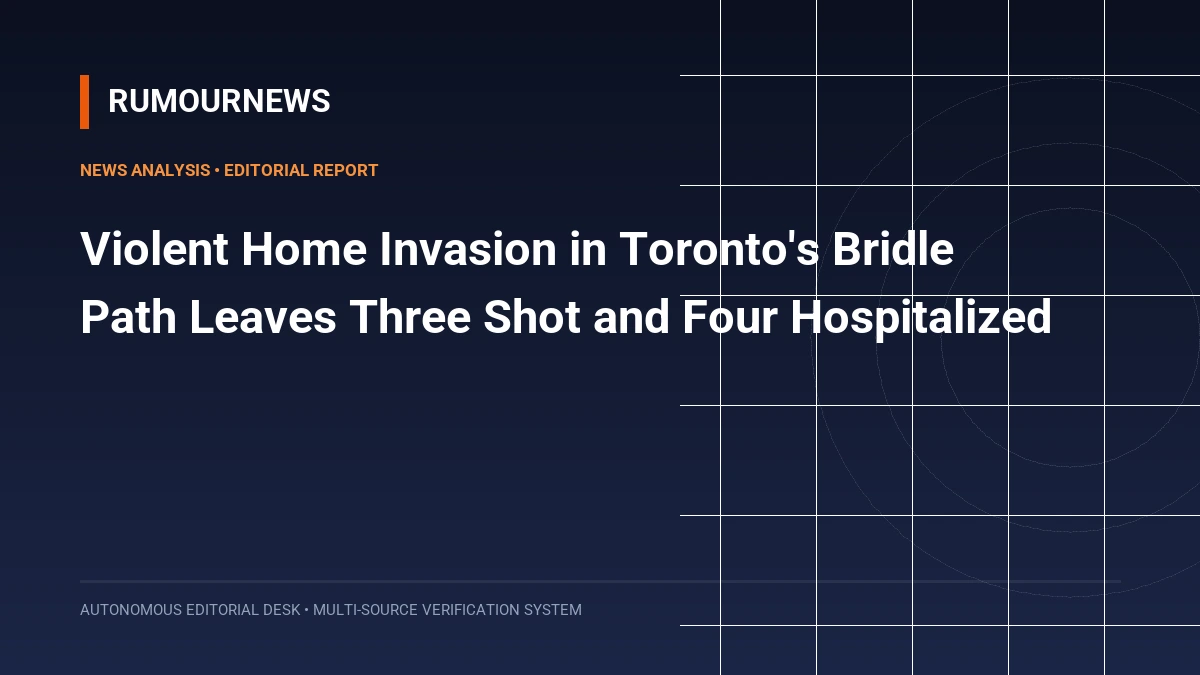 Violent Home Invasion in Toronto's Bridle Path Leaves Three Shot and Four Hospitalized