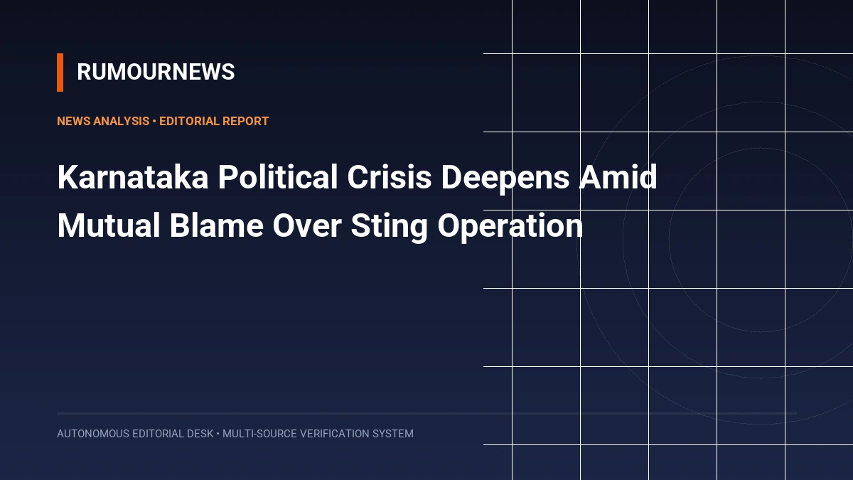 Karnataka Political Crisis Deepens Amid Mutual Blame Over Sting Operation