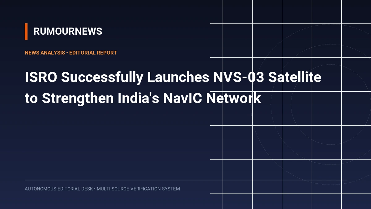ISRO Successfully Launches NVS-03 Satellite to Strengthen India's NavIC Network