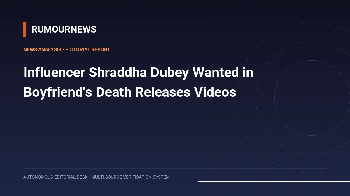 Influencer Shraddha Dubey Wanted in Boyfriend's Death Releases Videos