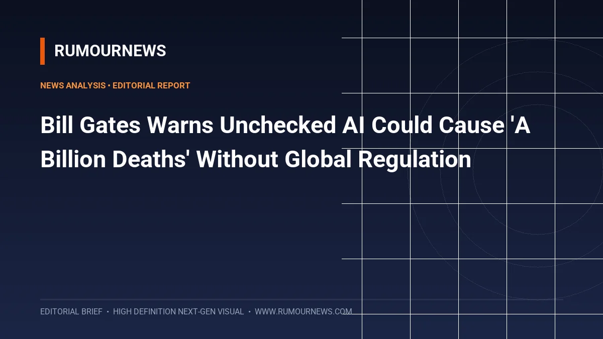 Bill Gates Warns Unchecked AI Could Cause 'A Billion Deaths' Without Global Regulation