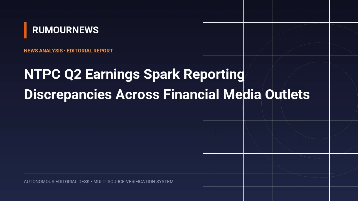 NTPC Q2 Earnings Spark Reporting Discrepancies Across Financial Media Outlets