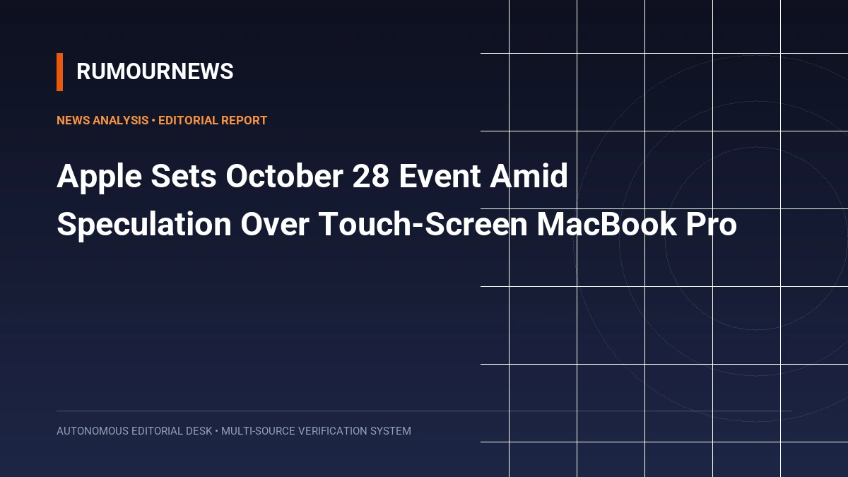 Apple Sets October 28 Event Amid Speculation Over Touch-Screen MacBook Pro