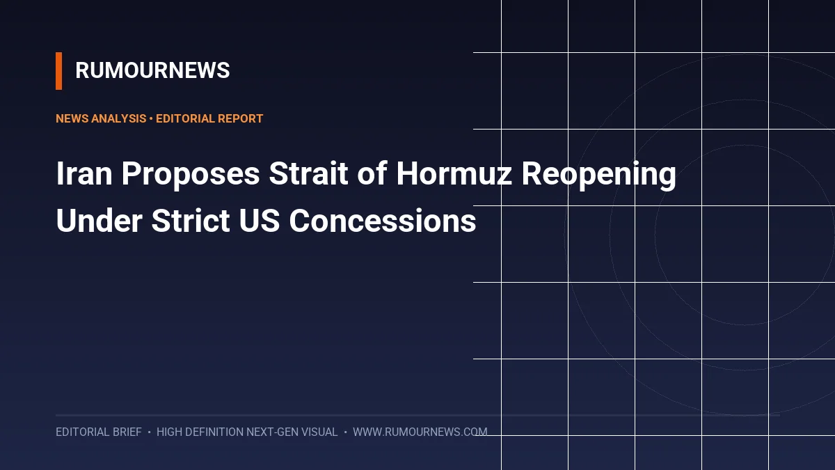 Iran Proposes Strait of Hormuz Reopening Under Strict US Concessions