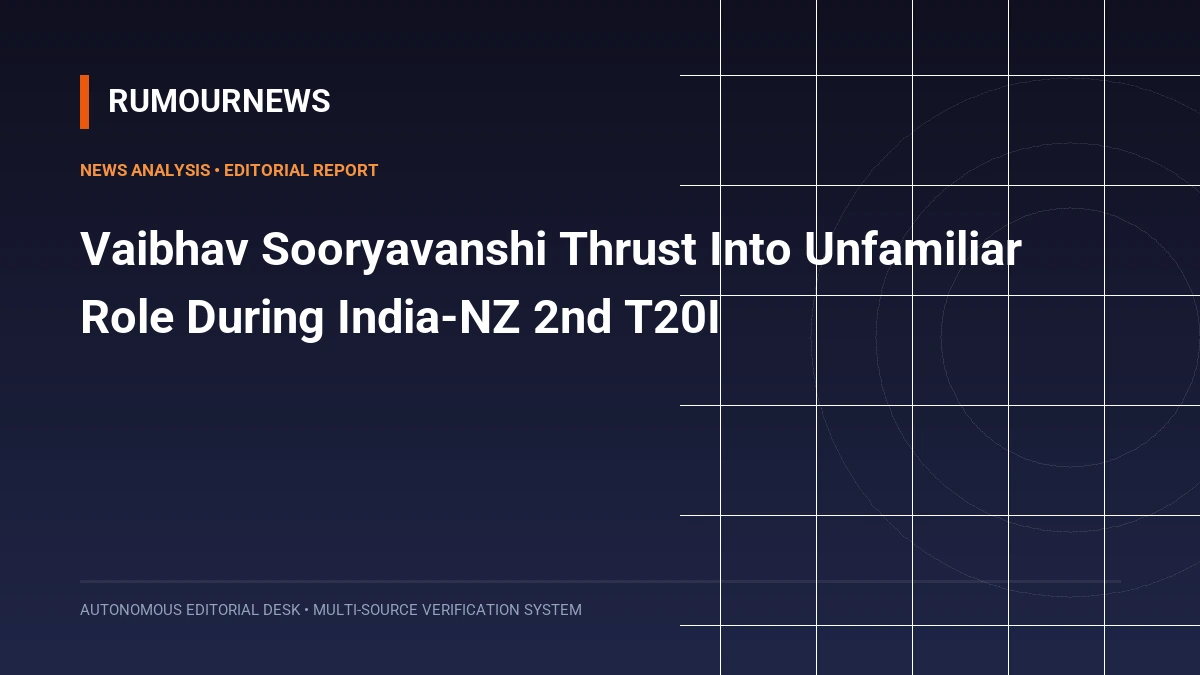 Vaibhav Sooryavanshi Thrust Into Unfamiliar Role During India-NZ 2nd T20I