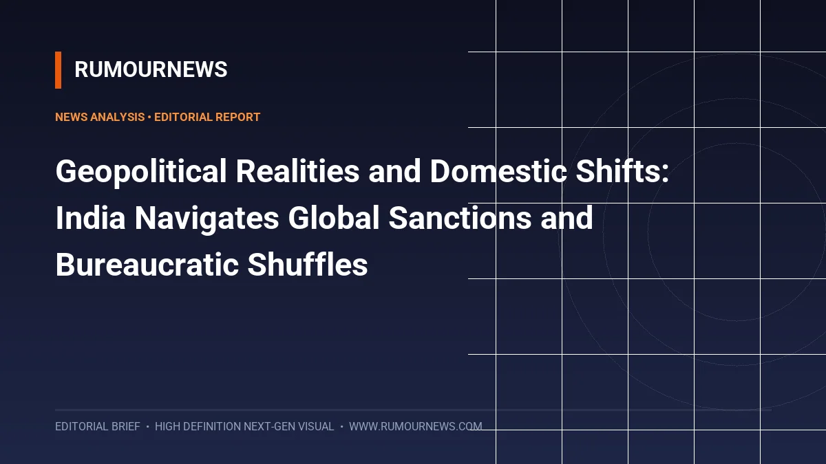 Geopolitical Realities and Domestic Shifts: India Navigates Global Sanctions and Bureaucratic Shuffles