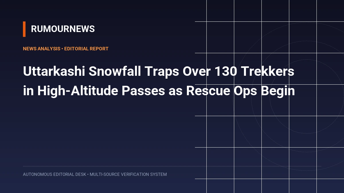 Uttarkashi Snowfall Traps Over 130 Trekkers in High-Altitude Passes as Rescue Ops Begin