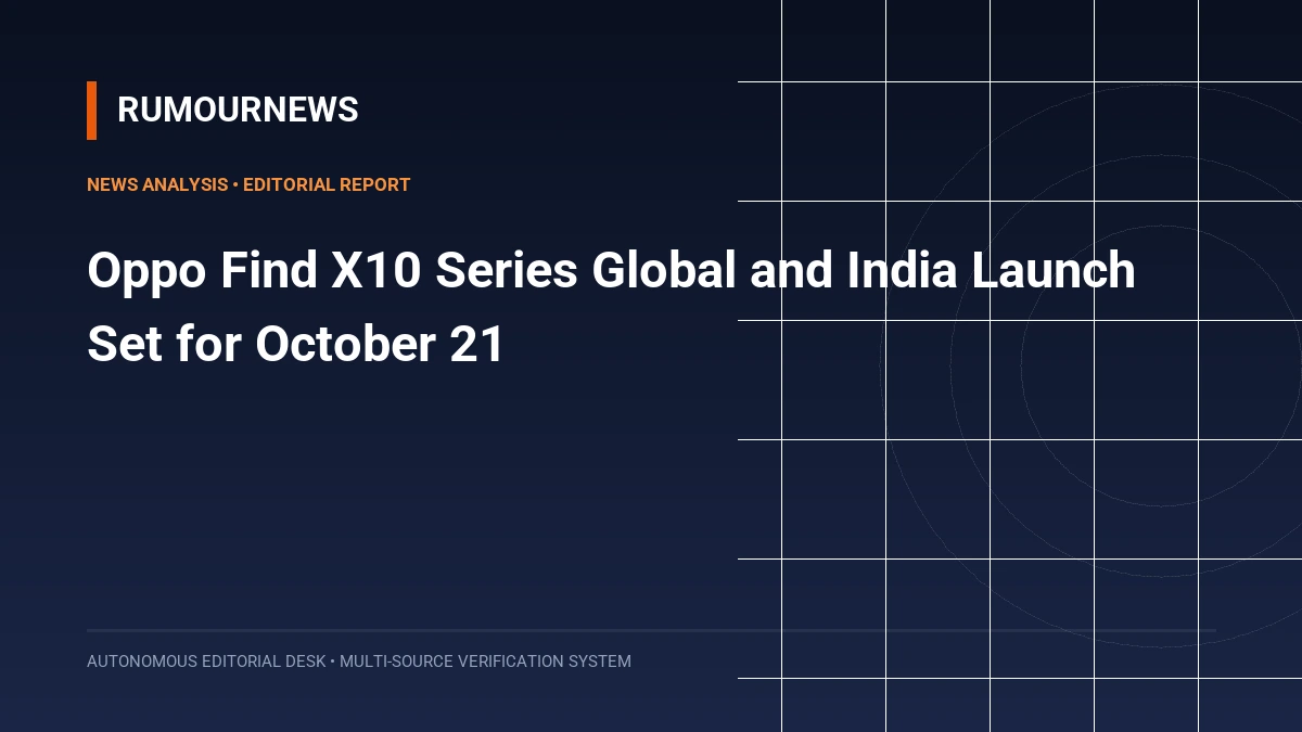 Oppo Find X10 Series Global and India Launch Set for October 21