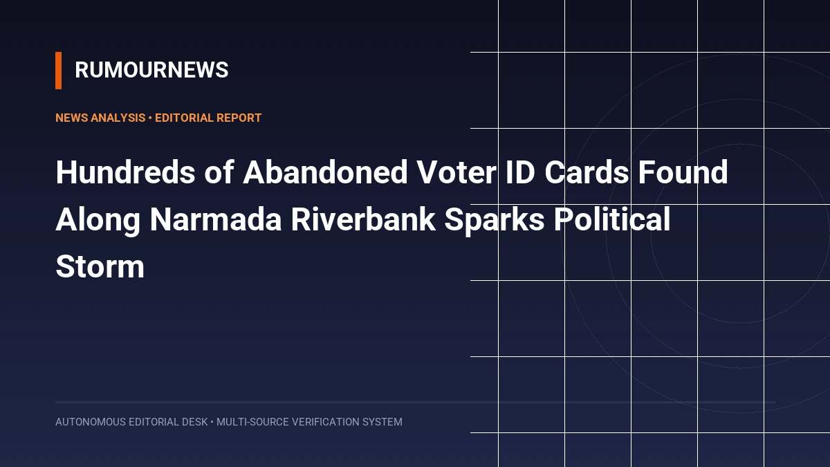 Hundreds of Abandoned Voter ID Cards Found Along Narmada Riverbank Sparks Political Storm