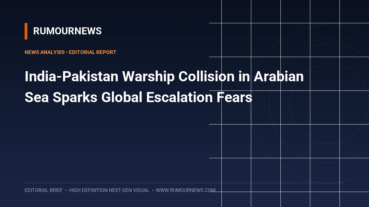 India-Pakistan Warship Collision in Arabian Sea Sparks Global Escalation Fears