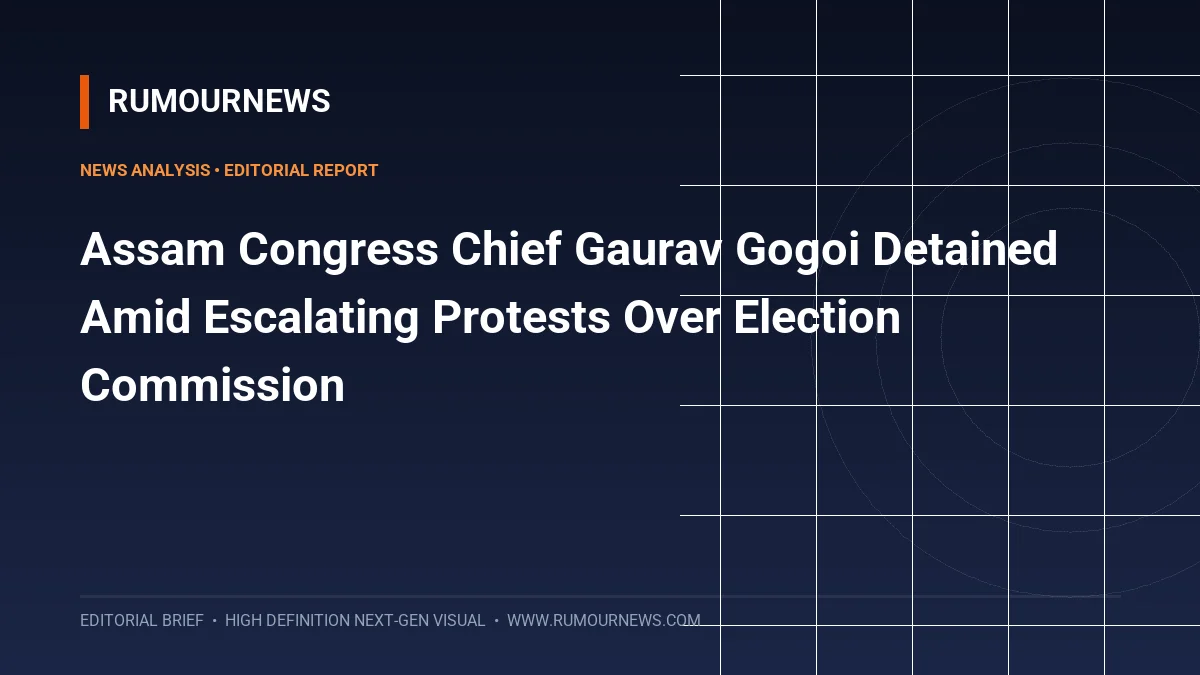 Assam Congress Chief Gaurav Gogoi Detained Amid Escalating Protests Over Election Commission