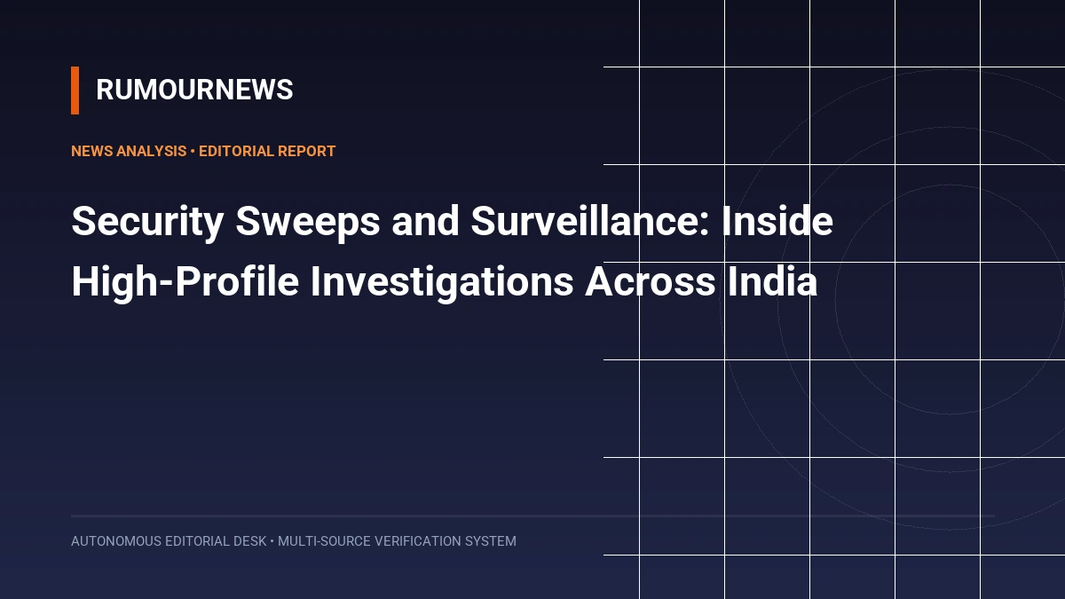 Security Sweeps and Surveillance: Inside High-Profile Investigations Across India