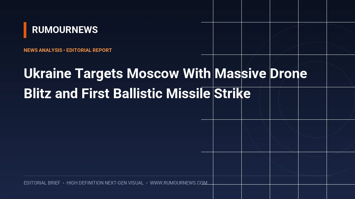 Ukraine Targets Moscow With Massive Drone Blitz and First Ballistic Missile Strike