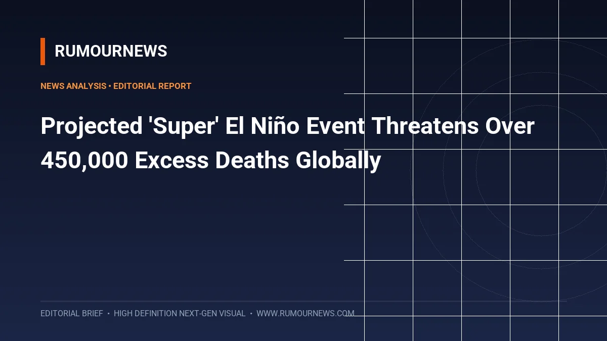 Projected 'Super' El Niño Event Threatens Over 450,000 Excess Deaths Globally