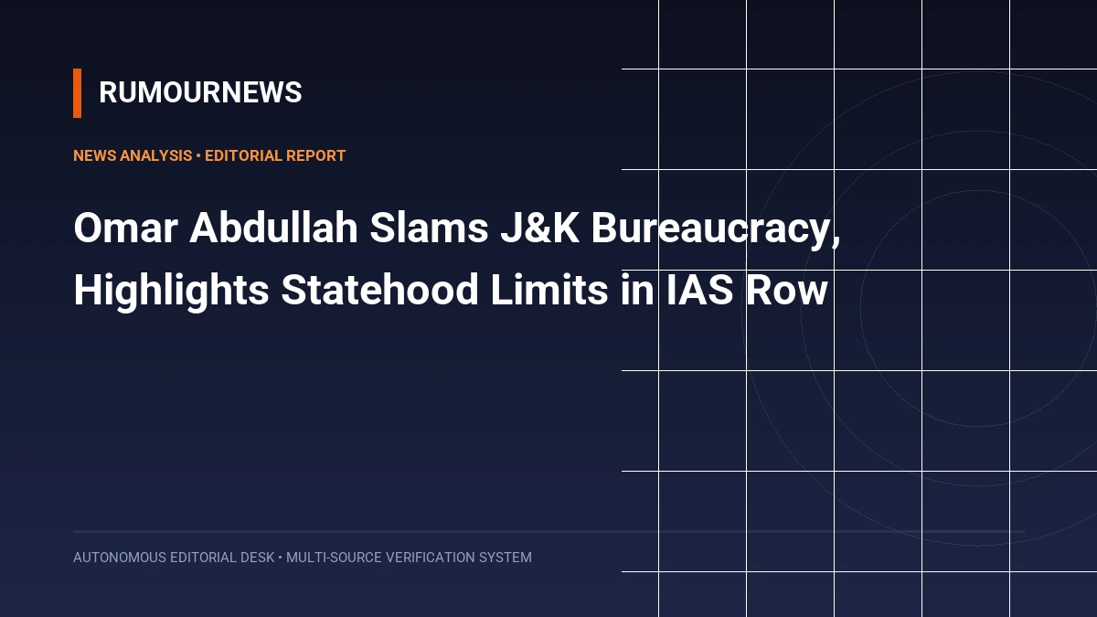 Omar Abdullah Slams J&K Bureaucracy, Highlights Statehood Limits in IAS Row