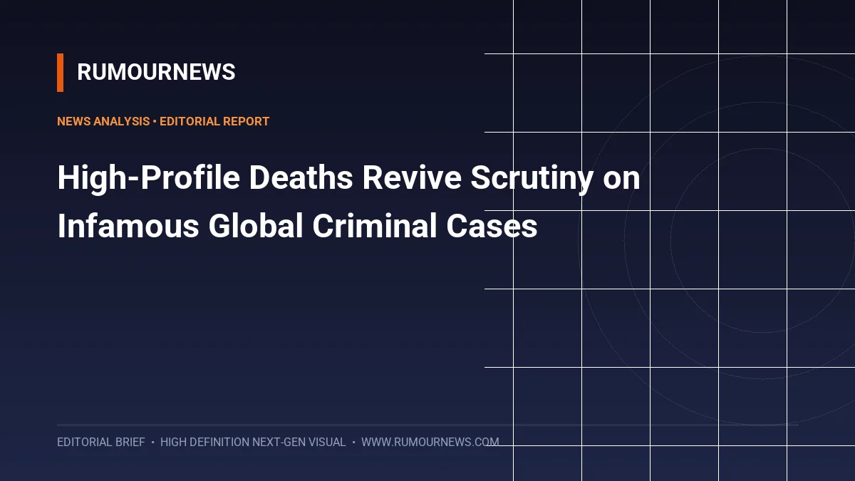 High-Profile Deaths Revive Scrutiny on Infamous Global Criminal Cases