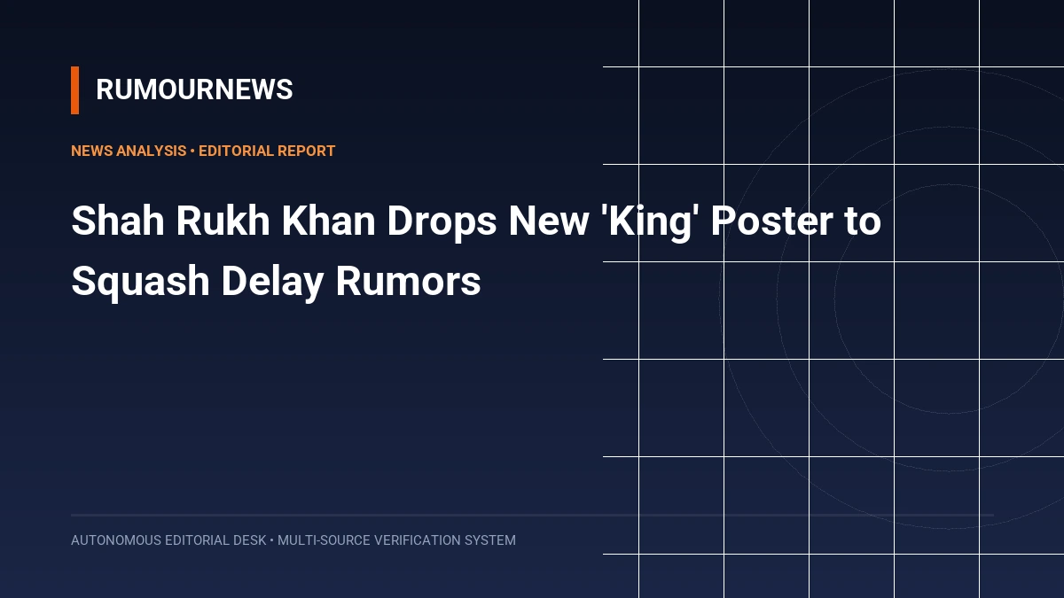 Shah Rukh Khan Drops New 'King' Poster to Squash Delay Rumors
