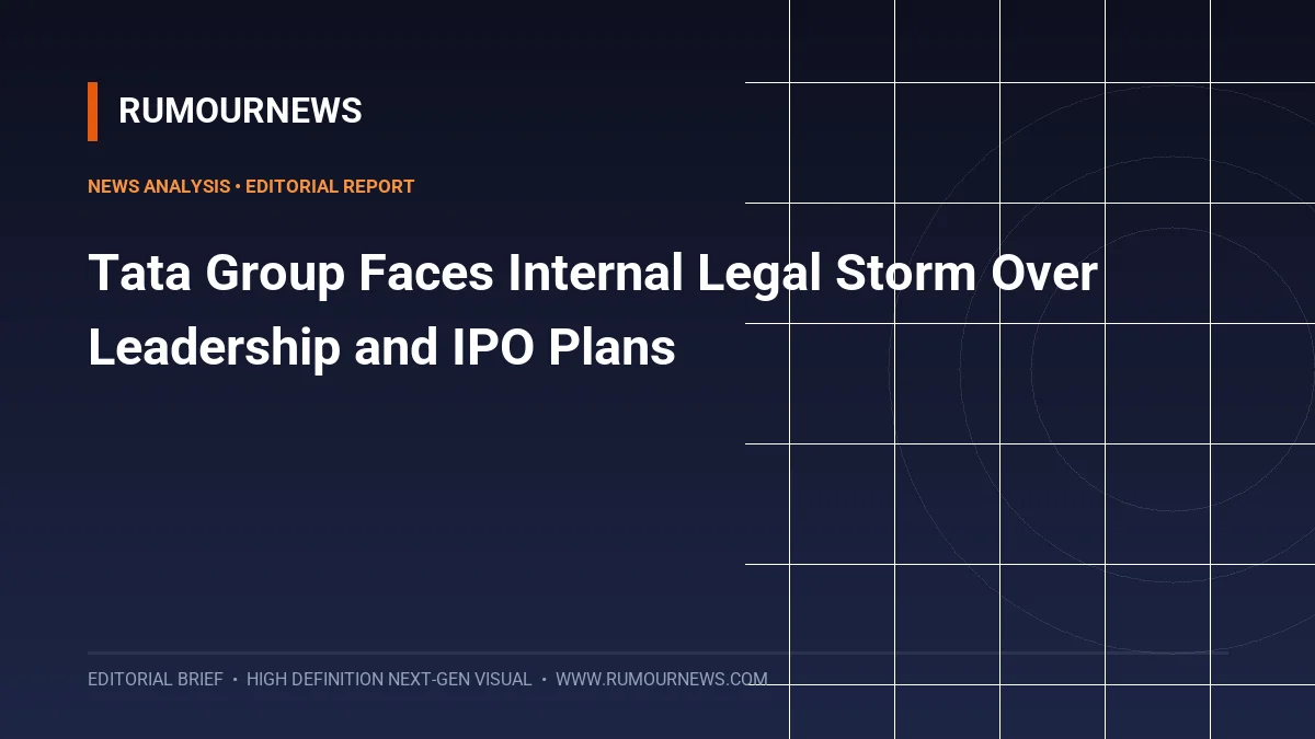 Tata Group Faces Internal Legal Storm Over Leadership and IPO Plans