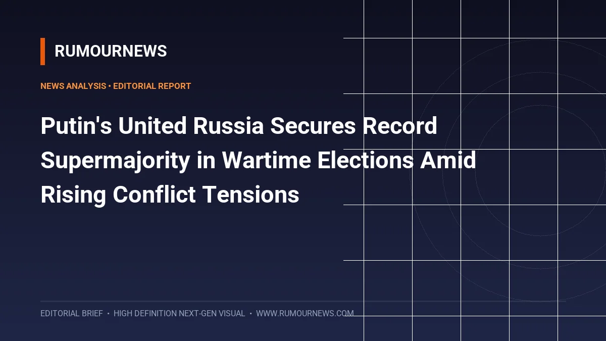 Putin's United Russia Secures Record Supermajority in Wartime Elections Amid Rising Conflict Tensions