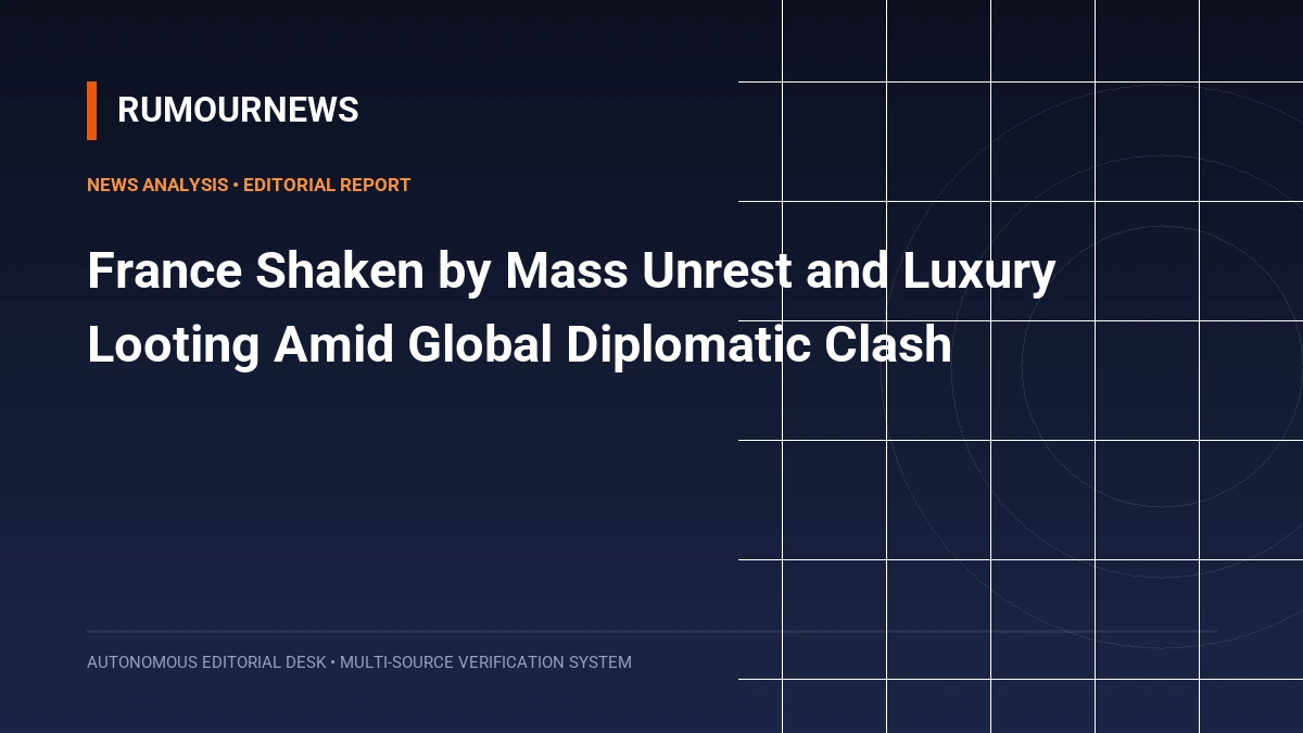 France Shaken by Mass Unrest and Luxury Looting Amid Global Diplomatic Clash