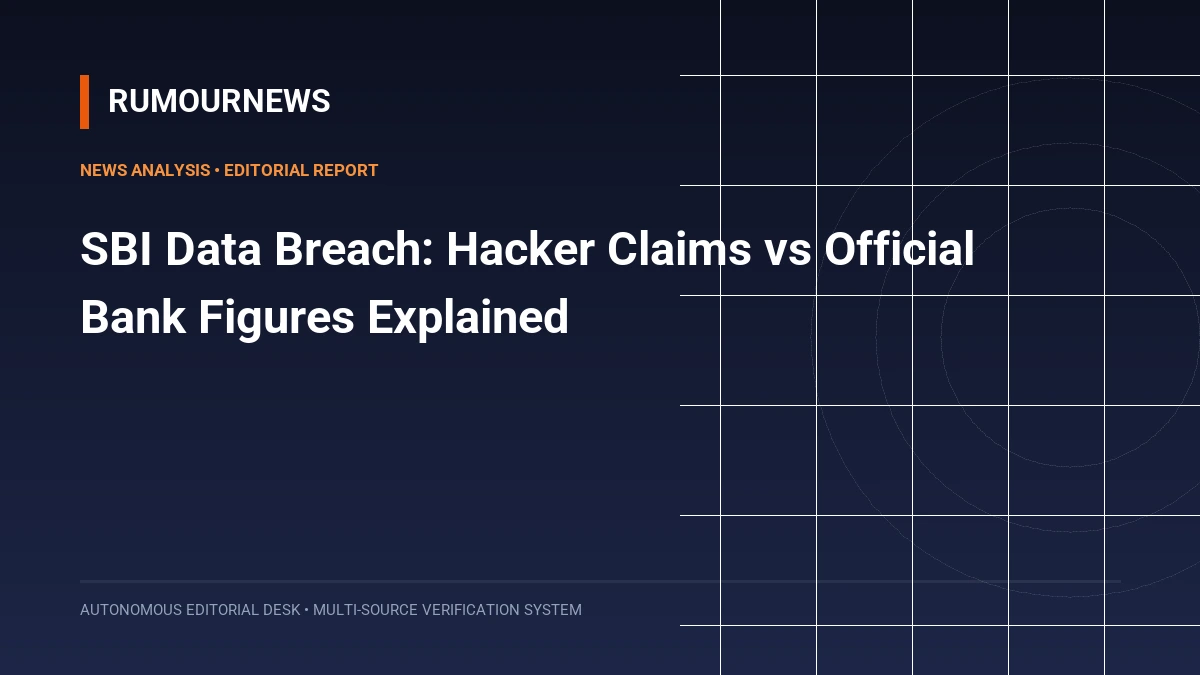 SBI Data Breach: Hacker Claims vs Official Bank Figures Explained
