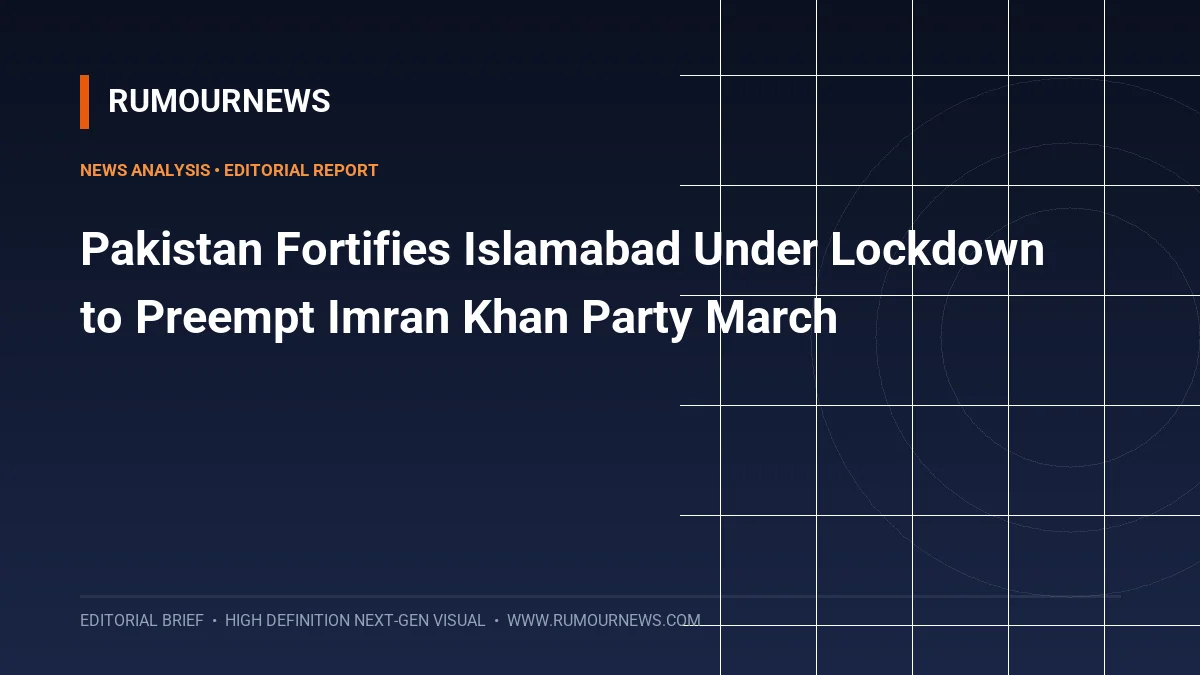 Pakistan Fortifies Islamabad Under Lockdown to Preempt Imran Khan Party March