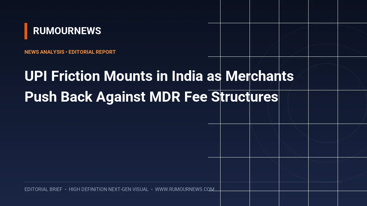 UPI Friction Mounts in India as Merchants Push Back Against MDR Fee Structures