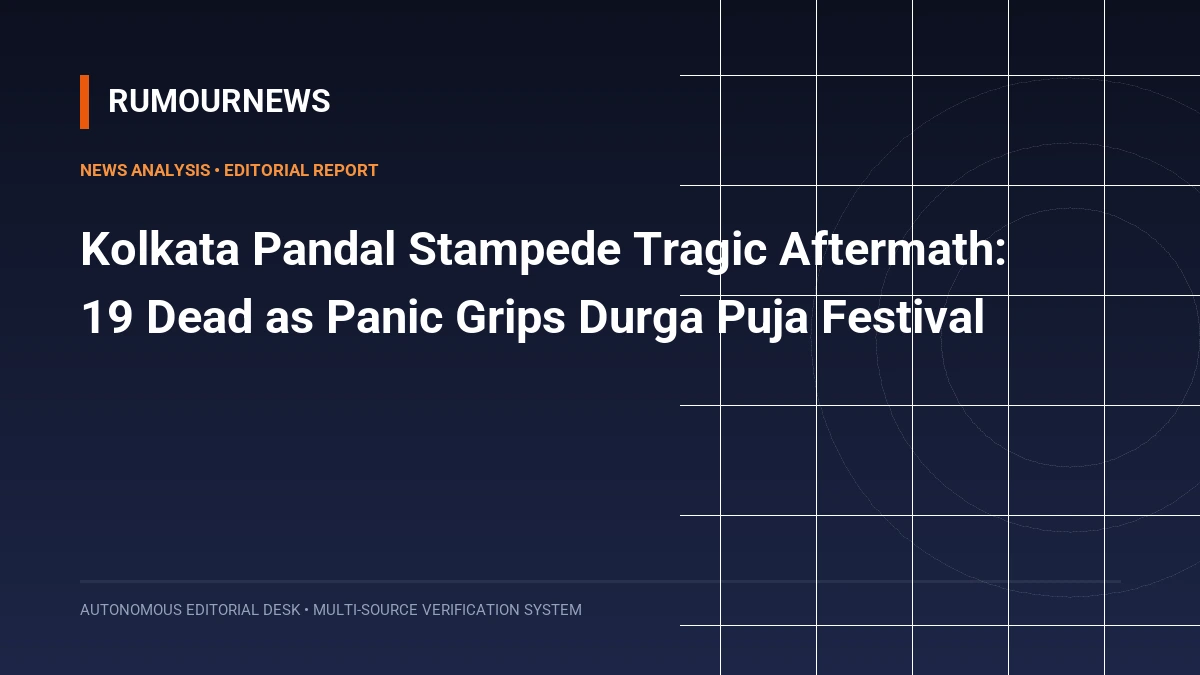 Kolkata Pandal Stampede Tragic Aftermath: 19 Dead as Panic Grips Durga Puja Festival