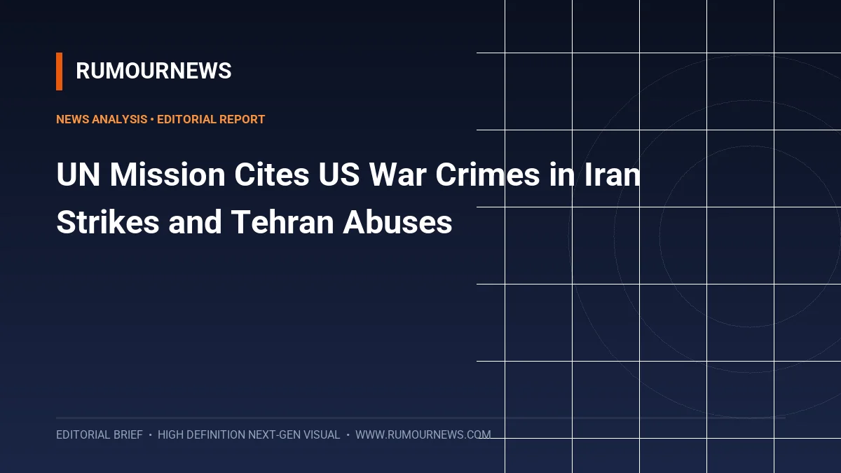 UN Mission Cites US War Crimes in Iran Strikes and Tehran Abuses