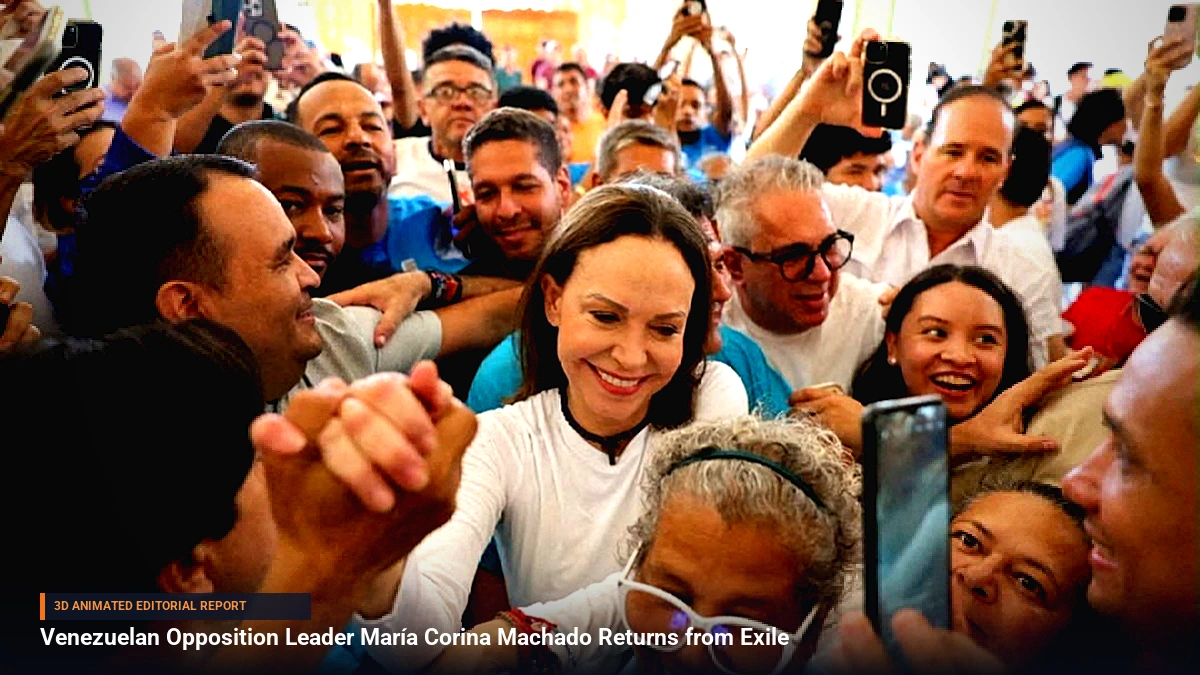 Venezuelan Opposition Leader María Corina Machado Returns from Exile