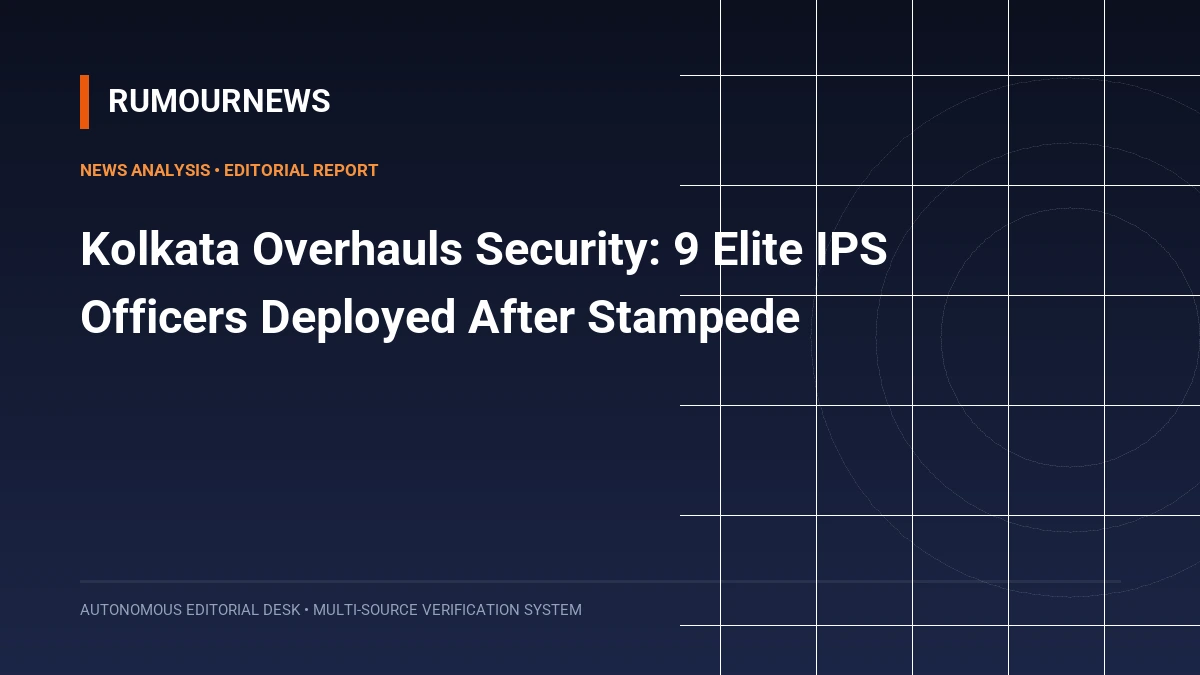 Kolkata Overhauls Security: 9 Elite IPS Officers Deployed After Stampede
