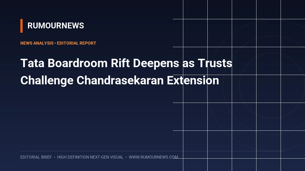 Tata Boardroom Rift Deepens as Trusts Challenge Chandrasekaran Extension