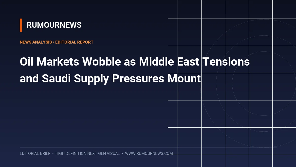 Oil Markets Wobble as Middle East Tensions and Saudi Supply Pressures Mount