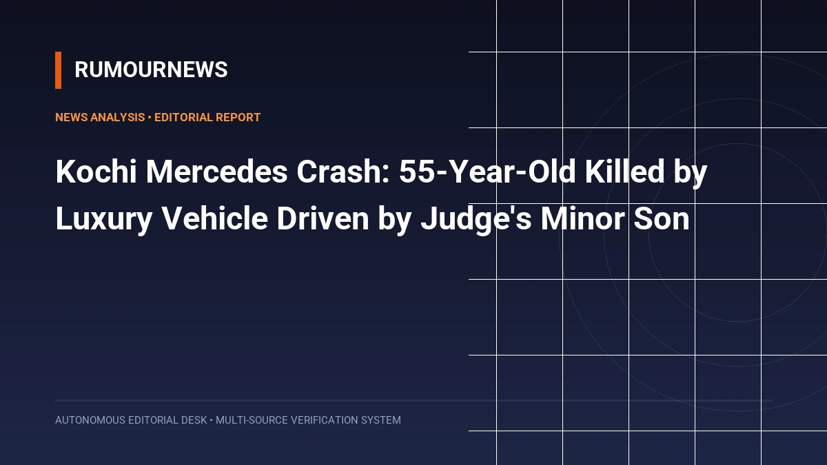 Kochi Mercedes Crash: 55-Year-Old Killed by Luxury Vehicle Driven by Judge's Minor Son