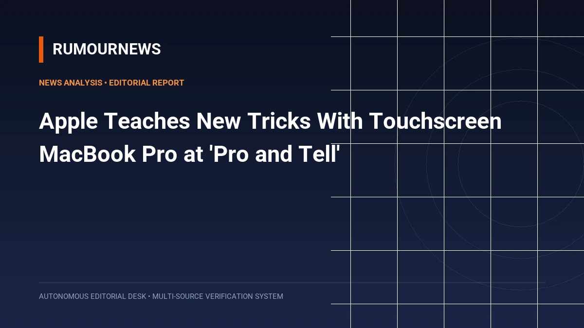 Apple Teaches New Tricks With Touchscreen MacBook Pro at 'Pro and Tell'