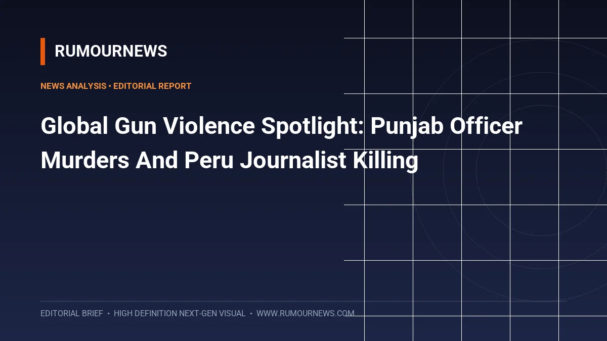 Global Gun Violence Spotlight: Punjab Officer Murders And Peru Journalist Killing