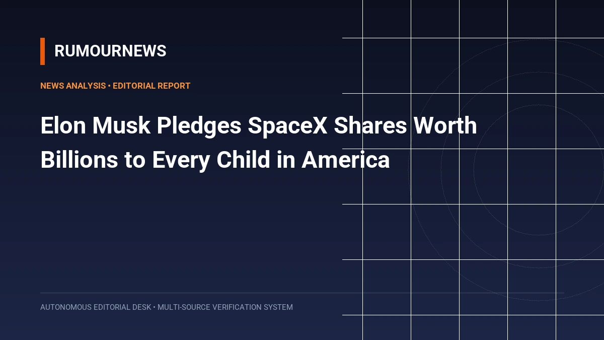 Elon Musk Pledges SpaceX Shares Worth Billions to Every Child in America
