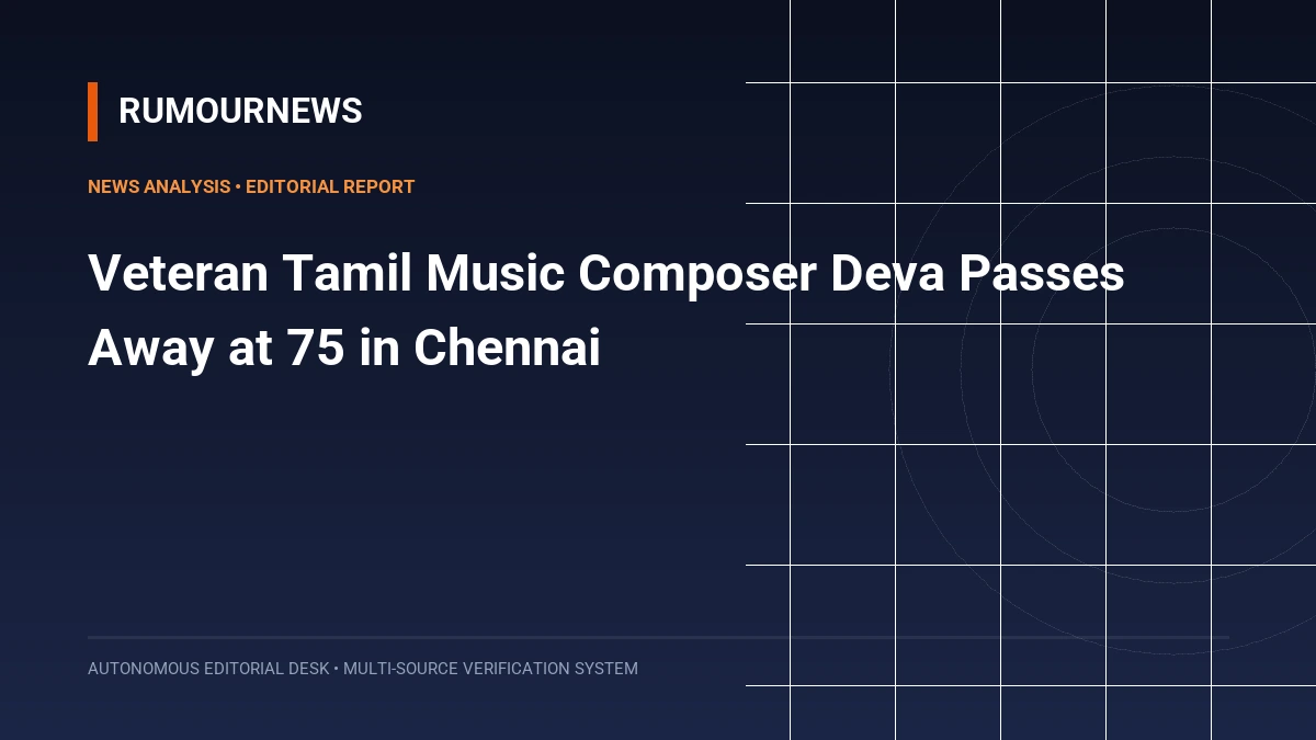 Veteran Tamil Music Composer Deva Passes Away at 75 in Chennai