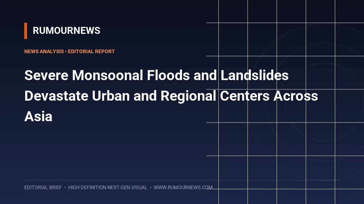 Severe Monsoonal Floods and Landslides Devastate Urban and Regional Centers Across Asia