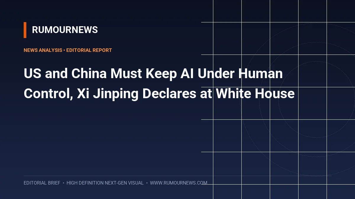 US and China Must Keep AI Under Human Control, Xi Jinping Declares at White House
